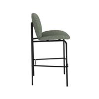 Slano chaise de bar en tissu bouclé vert H63