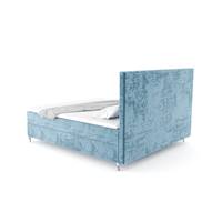 Kingston lit en velours bleu clair 180x200