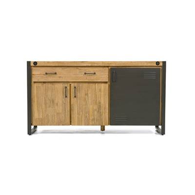 Kiko buffet acacia et métal 1 tiroir 3 portes