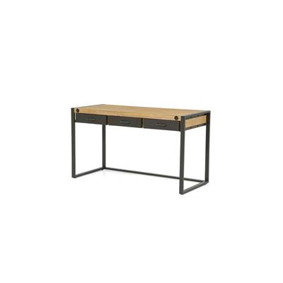 Kiko bureau acacia et métal 3 tiroirs