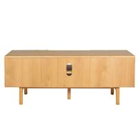 Magik meuble TV en chêne naturel 2 portes 2 niches 140cm