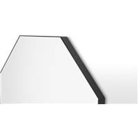 Arles miroir octogonal noir mat ø80