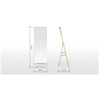 Arles miroir sur pieds laiton 48x160