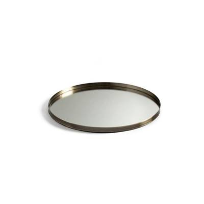 Bassetto plateau miroir rond laiton ø40