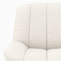 Naova fauteuil pivotant en tissu bouclé blanc cassé