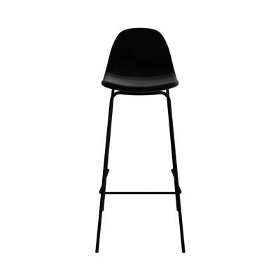 Vladi chaise de bar en velours noir H75