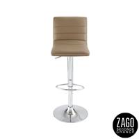 Oli chaise de bar en PU taupe pied métal