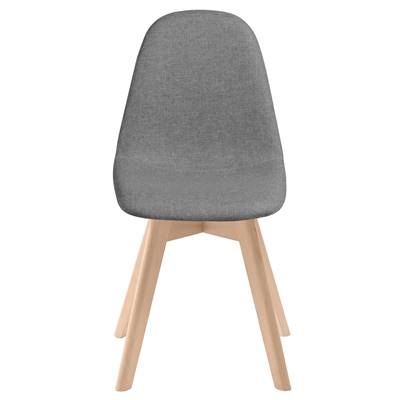 Verno chaise scandinave en tissu gris