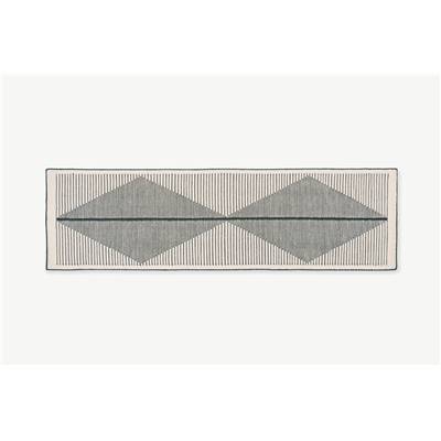 Camden tapis de couloir noir et écru 70 x 250