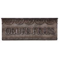 Boîte zinc "Œufs frais"