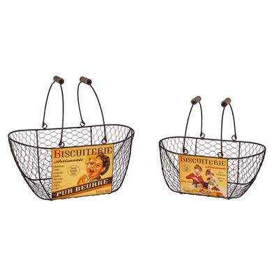 Set de 2 paniers "Biscuiterie"