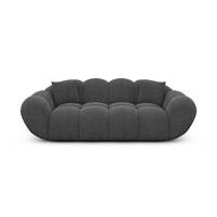 Sigono canapé 2 places en tissu texturé gris anthracite