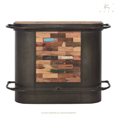 Nautical bar central bois de bateau recyclé L144cm