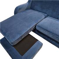 HELENA angle modulable velours bleu canard