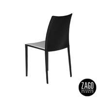 Solène chaise en cuir noir
