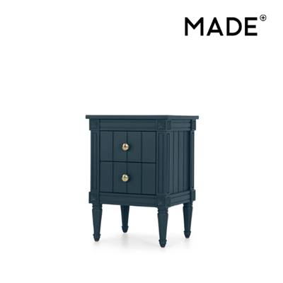 Bourbon table de chevet vintage bleu foncé