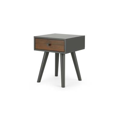 Larsen table de chevet noyer et gris