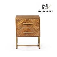 Nato table de chevet bois de manguier brute