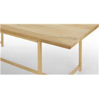 Aphra table bois de manguier clair et laiton