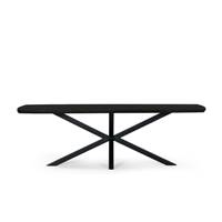 Taalika table à manger en manguier noir et métal 200cm