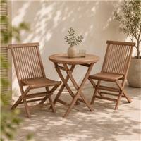 Classic table à manger ronde en bois de teck Ø70cm