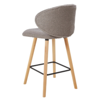 Tiago chaise pour îlot central tissu effet bouclette taupe H65cm