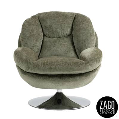 Topi fauteuil pivotant tissu texturé kaki