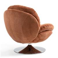 Topi fauteuil pivotant tissu texturé rouille