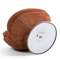 Topi fauteuil pivotant tissu texturé rouille