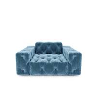 Venus fauteuil en velours bleu clair