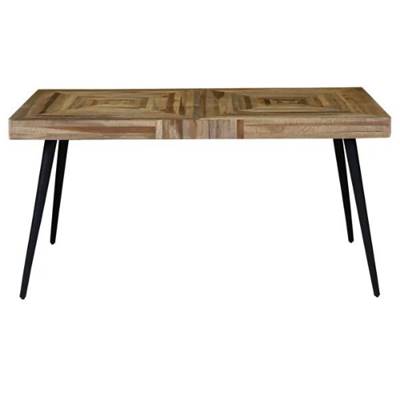 Woody table rectangulaire en teck et métal L150