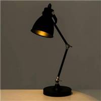 Flexo lampe de table en métal noir