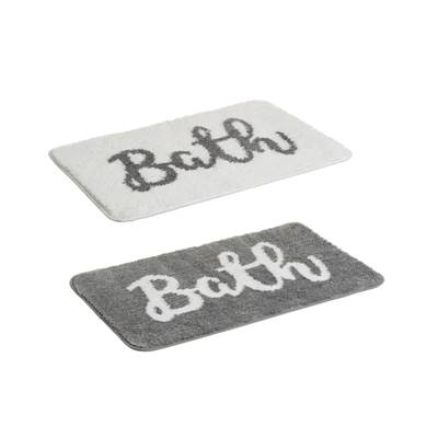 Bath lot de 2 tapis de bain en microfibres