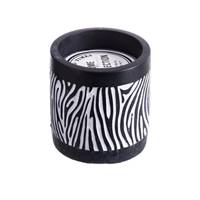 Vela bougie parfume pot en ciment noir et blanc 13cm