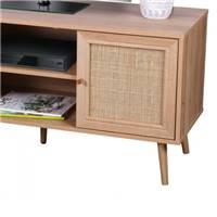 Bali meuble TV 2 portes bois et rotin H56,5cm