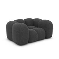 Cotton fauteuil 1 place en tissu texturé gris anthracite
