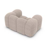 Cotton fauteuil 1 place en tissu texturé beige