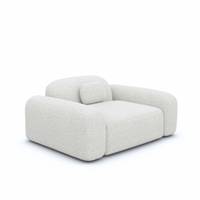 Buccana fauteuil en tissu bouclé blanc