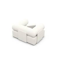 Anicipri fauteuil en tissu texturé blanc