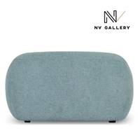 Vico pouf rectangulaire en tissu bleu aqua H40