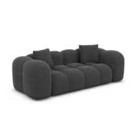 Cotton canapé 2 places en tissu texturé anthracite