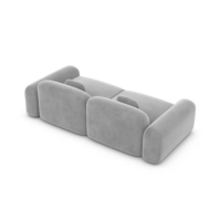 Buccana canapé 2 places en velours gris clair