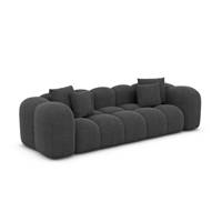 Cotton canapé 3 places en tissu texturé gris anthracite