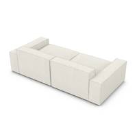 Beluga canapé 3 places tissu texturé blanc