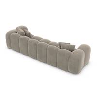 Cotton canapé 4 places en velours beige foncé