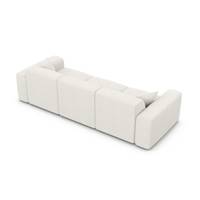 Novage canapé 4 places en tissu texturé blanc
