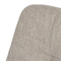 Nancy chaise matelassé grise en tissu grosse maille pieds métal