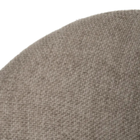 Rave chaise dossier arrondi en tissu taupe pieds métal