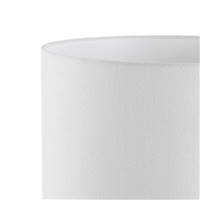 Vinus lampe de table en résine terracotta et abat-jour lin blanc H78cm