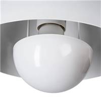 Flow suspension ronde demi-sphère blanche Ø20cm